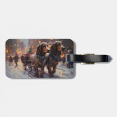 English Cocker Spaniel Weihnachtsfeiersaison Gepäckanhänger (Rückseite horizontal)