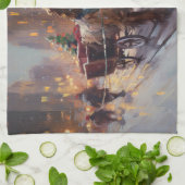 English Cocker Spaniel Weihnachtsfeiersaison Geschirrtuch (Gefaltet)