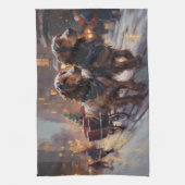 English Cocker Spaniel Weihnachtsfeiersaison Geschirrtuch (Vertikal)