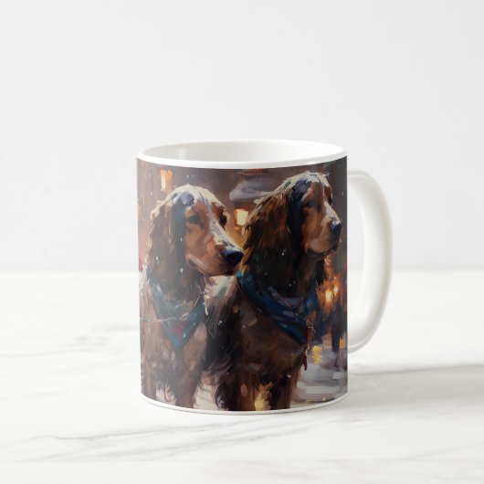 English Cocker Spaniel Weihnachtsfeiersaison Kaffeetasse (VorderseiteRechts)
