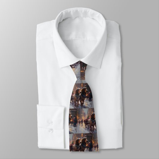 English Cocker Spaniel Weihnachtsfeiersaison Krawatte (Gebunden)