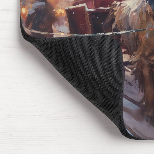 English Cocker Spaniel Weihnachtsfeiersaison Mousepad (Ecke)