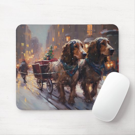 English Cocker Spaniel Weihnachtsfeiersaison Mousepad (Mit Mouse)
