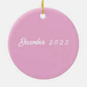 English Cocker Spaniels erste Weihnachten Keramik Ornament (Hinten)