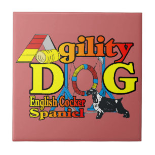 English Cocker Spanisch Agility Fliese