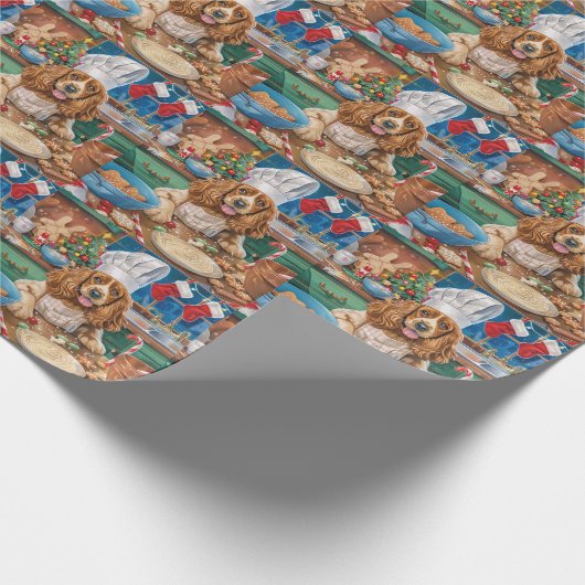 English Cocker Spanisch Holiday Baking: Weihnachte Geschenkpapier (Ecke)