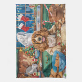 English Cocker Spanisch Holiday Baking: Weihnachte Geschirrtuch (Vertikal)