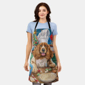 English Cocker Spanisch Holiday Baking: Weihnachte Schürze (Getragen)