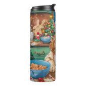 English Cocker Spanisch Holiday Baking: Weihnachte Thermosbecher (Nach links gedreht)