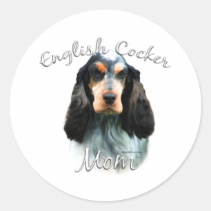 English Cocker Spanisch Mama 2 Runder Aufkleber