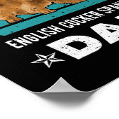 English Cocker Spanisch Vater Retro Animal Poster (Ecke)