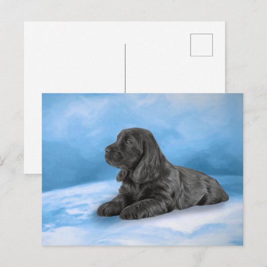 English Cocker Spanisch Welpe Postkarte (Vorne/Hinten)
