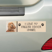 English Cocker Spanische Malerei - Original Dog Ar Autoaufkleber (Auf Auto)
