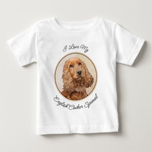 English Cocker Spanische Malerei - Original Dog Ar Baby T-shirt (Vorderseite)