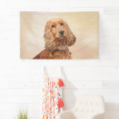 English Cocker Spanische Malerei - Original Dog Ar Banner (Insitu)