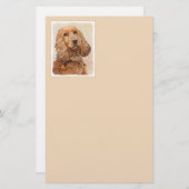 English Cocker Spanische Malerei - Original Dog Ar Briefpapier (Vorne/Hinten)