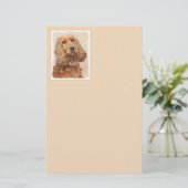 English Cocker Spanische Malerei - Original Dog Ar Briefpapier (Stehend Vorderseite)