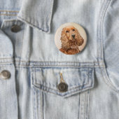 English Cocker Spanische Malerei - Original Dog Ar Button (Beispiel)
