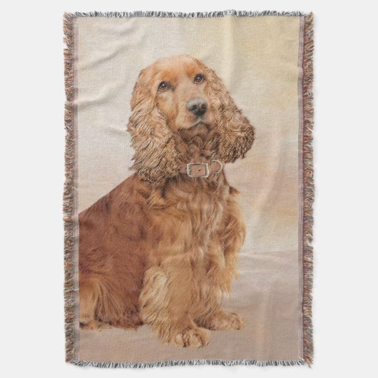 English Cocker Spanische Malerei - Original Dog Ar Decke (Vorderseite Vertikal)
