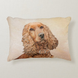 English Cocker Spanische Malerei - Original Dog Ar Dekokissen