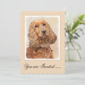 English Cocker Spanische Malerei - Original Dog Ar Einladung (Stehend Vorderseite)