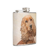 English Cocker Spanische Malerei - Original Dog Ar Flachmann (Rechts)