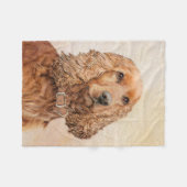 English Cocker Spanische Malerei - Original Dog Ar Fleecedecke (Vorderseite (Horizontal))