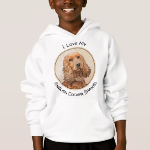 English Cocker Spanische Malerei - Original Dog Ar Hoodie