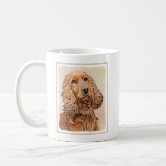 English Cocker Spanische Malerei - Original Dog Ar Kaffeetasse (Links)