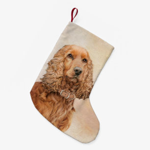 English Cocker Spanische Malerei - Original Dog Ar Kleiner Weihnachtsstrumpf