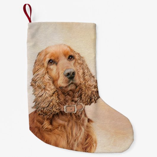English Cocker Spanische Malerei - Original Dog Ar Kleiner Weihnachtsstrumpf (Vorderseite)