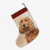 English Cocker Spanische Malerei - Original Dog Ar Kleiner Weihnachtsstrumpf (Rückseite (Hängend))