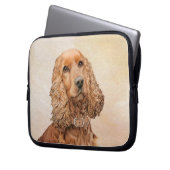 English Cocker Spanische Malerei - Original Dog Ar Laptopschutzhülle (Vorderseite Links)
