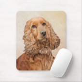 English Cocker Spanische Malerei - Original Dog Ar Mousepad (Mit Mouse)