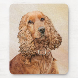 English Cocker Spanische Malerei - Original Dog Ar Mousepad