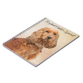 English Cocker Spanische Malerei - Original Dog Ar Notizblock (Linke Seite)