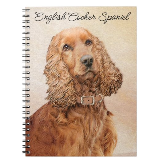 English Cocker Spanische Malerei - Original Dog Ar Notizblock (Vorderseite)