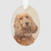 English Cocker Spanische Malerei - Original Dog Ar Ornament (Rückseite)