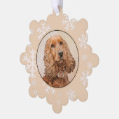 English Cocker Spanische Malerei - Original Dog Ar Ornament Karte (Linke Ecke)