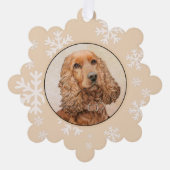 English Cocker Spanische Malerei - Original Dog Ar Ornament Karte (Vorderseite)