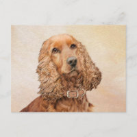 English Cocker Spanische Malerei - Original Dog Ar