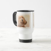 English Cocker Spanische Malerei - Original Dog Ar Reisebecher (Vorderseite Links)