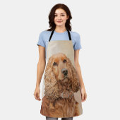 English Cocker Spanische Malerei - Original Dog Ar Schürze (Getragen)