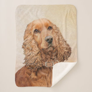 English Cocker Spanische Malerei - Original Dog Ar Sherpadecke