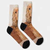 English Cocker Spanische Malerei - Original Dog Ar Socken (Rechts)