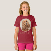 English Cocker Spanische Malerei - Original Dog Ar T-Shirt (Vorne ganz)