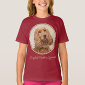 English Cocker Spanische Malerei - Original Dog Ar T-Shirt (Vorderseite)