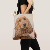 English Cocker Spanische Malerei - Original Dog Ar Tasche (Von Nahem)
