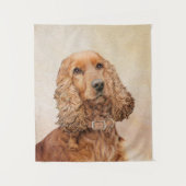 English Cocker Spanische Malerei - Original Dog Ar Wandteppich (Vorderseite)