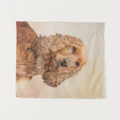 English Cocker Spanische Malerei - Original Dog Ar Wandteppich (Vorderseite (Horizontal))